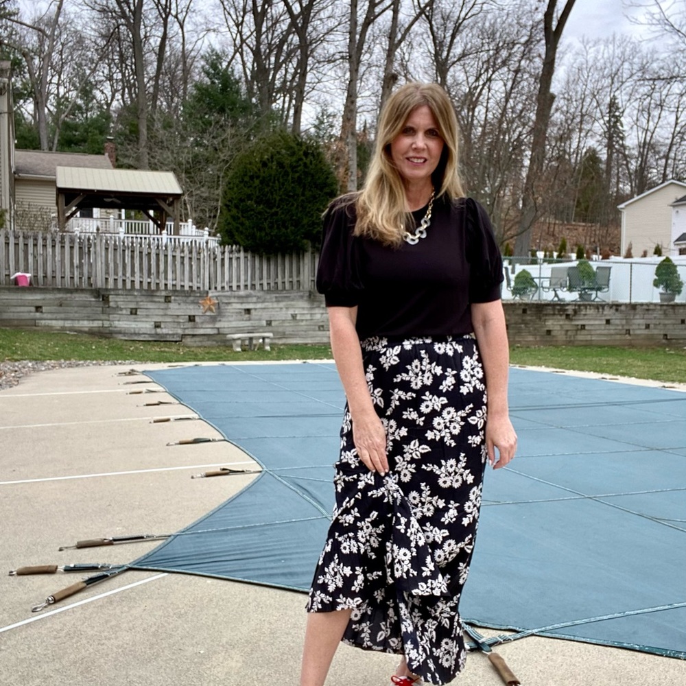 Maxi floral skirt